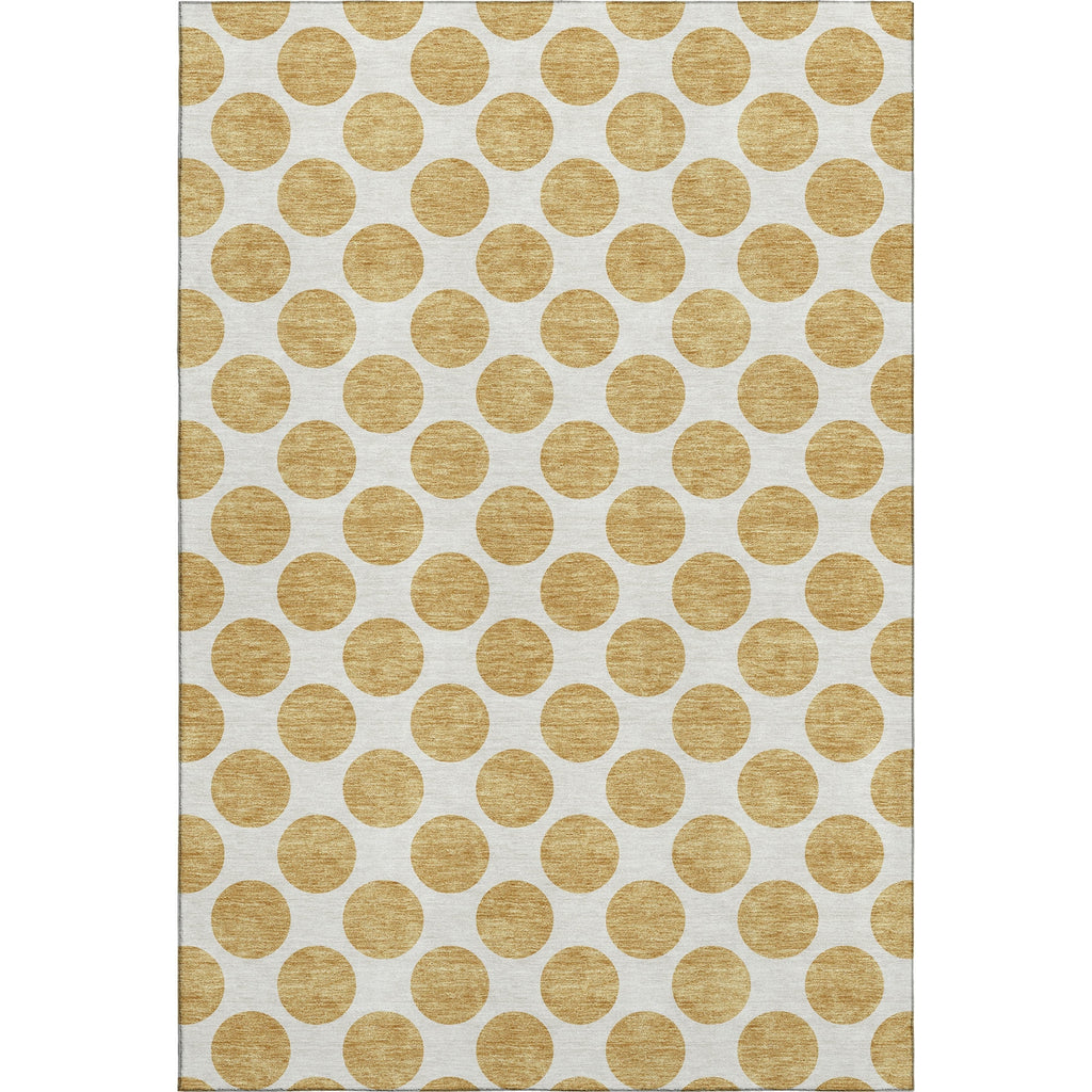 Piper Looms Mayfield Circles AMF980 Gold Machine Washable Area Rug main image