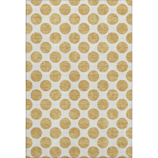 Piper Looms Mayfield Circles AMF980 Gold Machine Washable Area Rug main image