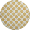 Piper Looms Mayfield Circles AMF980 Gold Machine Washable Area Rug Round Main Image