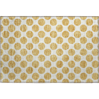Piper Looms Mayfield Circles AMF980 Gold Machine Washable Area Rug Scatter Main Image