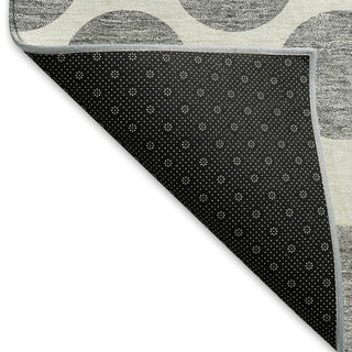 Piper Looms Mayfield Circles AMF980 Gray Machine Washable Area Rug Backing Image