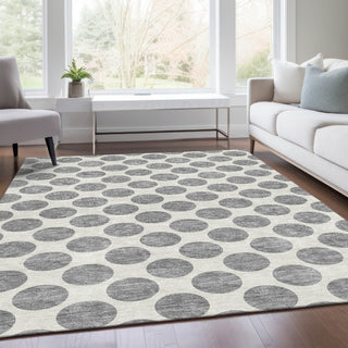 Piper Looms Mayfield Circles AMF980 Gray Machine Washable Area Rug Lifestyle Image Feature