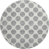Piper Looms Mayfield Circles AMF980 Gray Machine Washable Area Rug Round Main Image