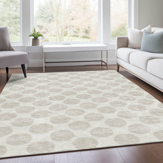 Piper Looms Mayfield Circles AMF980 Ivory Machine Washable Area Rug Lifestyle Image Feature