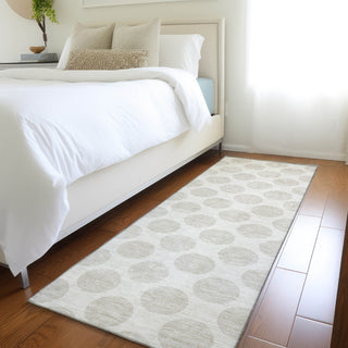 Piper Looms Mayfield Circles AMF980 Ivory Machine Washable Area Rug Runner Lifestyle Image Feature
