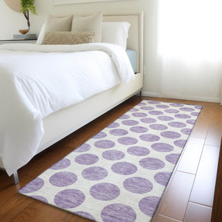 Piper Looms Mayfield Circles AMF980 Lavender Machine Washable Area Rug Runner Lifestyle Image Feature