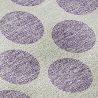 Piper Looms Mayfield Circles AMF980 Lavender Machine Washable Area Rug Swatch Image