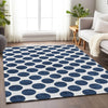 Piper Looms Mayfield Circles AMF980 Navy Machine Washable Area Rug Lifestyle Image Feature