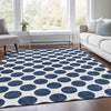 Piper Looms Mayfield Circles AMF980 Navy Machine Washable Area Rug Lifestyle Image Feature
