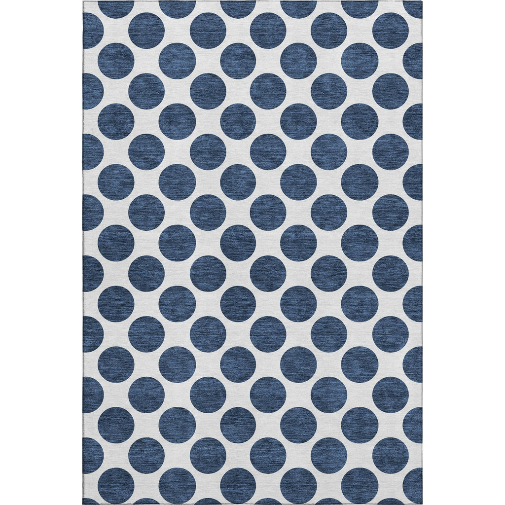 Piper Looms Mayfield Circles AMF980 Navy Machine Washable Area Rug main image