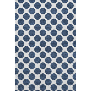 Piper Looms Mayfield Circles AMF980 Navy Machine Washable Area Rug main image