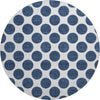 Piper Looms Mayfield Circles AMF980 Navy Machine Washable Area Rug Round Main Image