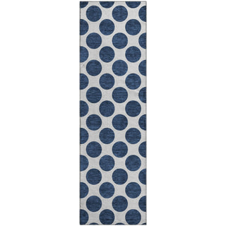 Piper Looms Mayfield Circles AMF980 Navy Machine Washable Area Rug Runner Main Image