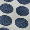 Piper Looms Mayfield Circles AMF980 Navy Machine Washable Area Rug Swatch Image