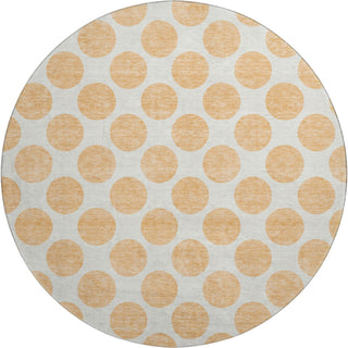 Piper Looms Mayfield Circles AMF980 Peach Machine Washable Area Rug Round Main Image