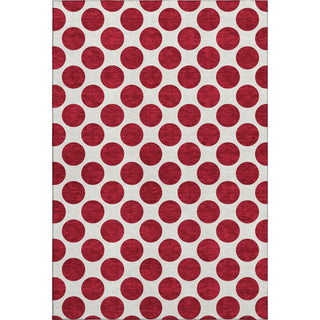 Piper Looms Mayfield Circles AMF980 Red Machine Washable Area Rug main image