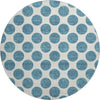 Piper Looms Mayfield Circles AMF980 Teal Machine Washable Area Rug Round Main Image