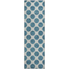 Piper Looms Mayfield Circles AMF980 Teal Machine Washable Area Rug Runner Main Image