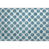 Piper Looms Mayfield Circles AMF980 Teal Machine Washable Area Rug Scatter Main Image