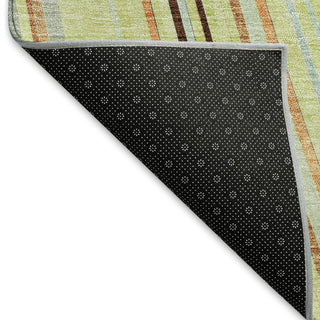 Piper Looms Mayfield Stripes AMF981 Aloe Machine Washable Area Rug Backing Image
