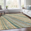 Piper Looms Mayfield Stripes AMF981 Beige Machine Washable Area Rug Lifestyle Image Feature