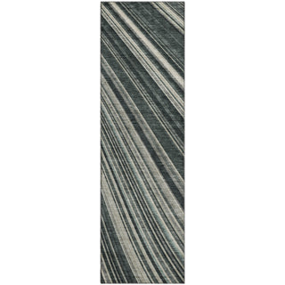 Piper Looms Mayfield Stripes AMF981 Black Machine Washable Area Rug Runner Main Image