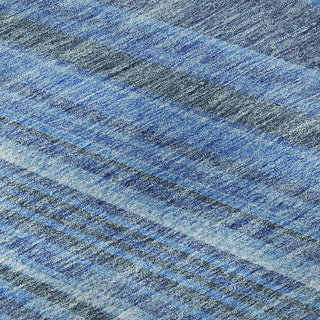 Piper Looms Mayfield Stripes AMF981 Blue Machine Washable Area Rug Swatch Image