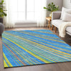 Piper Looms Mayfield Stripes AMF981 Denim Machine Washable Area Rug Lifestyle Image Feature