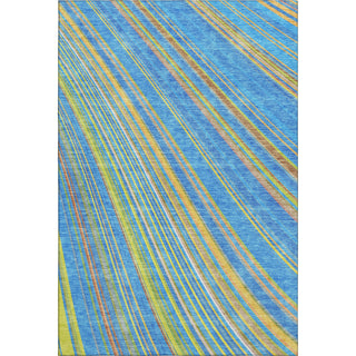 Piper Looms Mayfield Stripes AMF981 Denim Machine Washable Area Rug main image