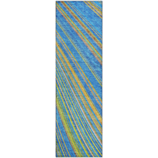 Piper Looms Mayfield Stripes AMF981 Denim Machine Washable Area Rug Runner Main Image