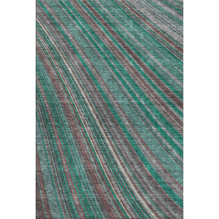Piper Looms Mayfield Stripes AMF981 Emerald Machine Washable Area Rug main image