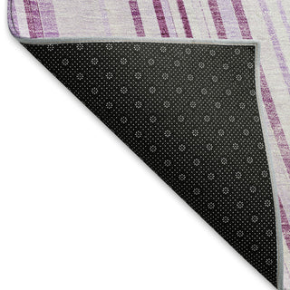 Piper Looms Mayfield Stripes AMF981 Lavender Machine Washable Area Rug Backing Image