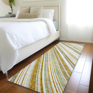 Piper Looms Mayfield Stripes AMF981 Linen Machine Washable Area Rug Runner Lifestyle Image Feature