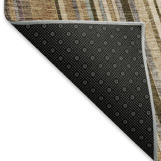 Piper Looms Mayfield Stripes AMF981 Taupe Machine Washable Area Rug Backing Image