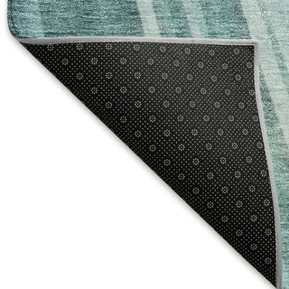 Piper Looms Mayfield Stripes AMF981 Teal Machine Washable Area Rug Backing Image