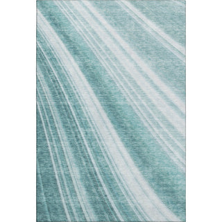 Piper Looms Mayfield Stripes AMF981 Teal Machine Washable Area Rug main image