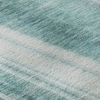 Piper Looms Mayfield Stripes AMF981 Teal Machine Washable Area Rug Swatch Image
