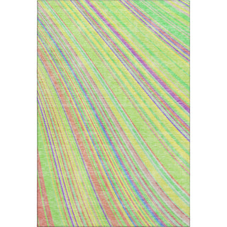 Piper Looms Mayfield Stripes AMF981 Yellow Machine Washable Area Rug main image