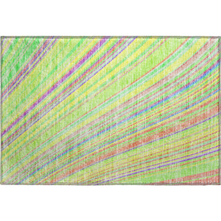 Piper Looms Mayfield Stripes AMF981 Yellow Machine Washable Area Rug Scatter Main Image