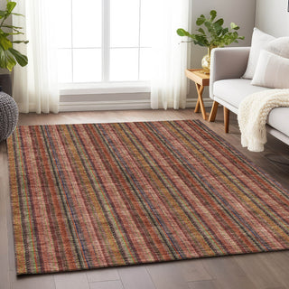 Piper Looms Mayfield Stripes AMF982 Blush Machine Washable Area Rug Lifestyle Image Feature