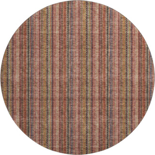Piper Looms Mayfield Stripes AMF982 Blush Machine Washable Area Rug Round Main Image