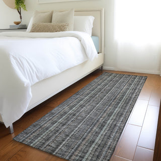 Piper Looms Mayfield Stripes AMF982 Gray Machine Washable Area Rug Runner Lifestyle Image Feature