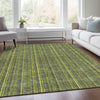 Piper Looms Mayfield Stripes AMF982 Olive Machine Washable Area Rug Lifestyle Image Feature