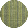 Piper Looms Mayfield Stripes AMF982 Olive Machine Washable Area Rug Round Main Image