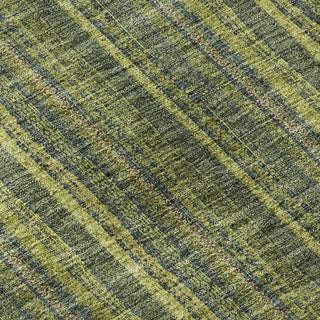 Piper Looms Mayfield Stripes AMF982 Olive Machine Washable Area Rug Swatch Image
