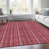 Piper Looms Mayfield Stripes AMF982 Pink Machine Washable Area Rug Lifestyle Image Feature