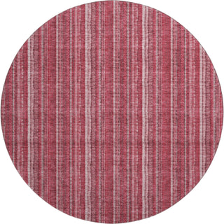 Piper Looms Mayfield Stripes AMF982 Pink Machine Washable Area Rug Round Main Image