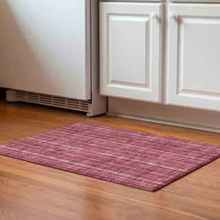 Piper Looms Mayfield Stripes AMF982 Pink Machine Washable Area Rug Scatter Lifestyle Image Feature