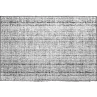 Piper Looms Mayfield Stripes AMF982 Silver Machine Washable Area Rug Scatter Main Image