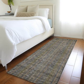 Piper Looms Mayfield Stripes AMF982 Taupe Machine Washable Area Rug Runner Lifestyle Image Feature